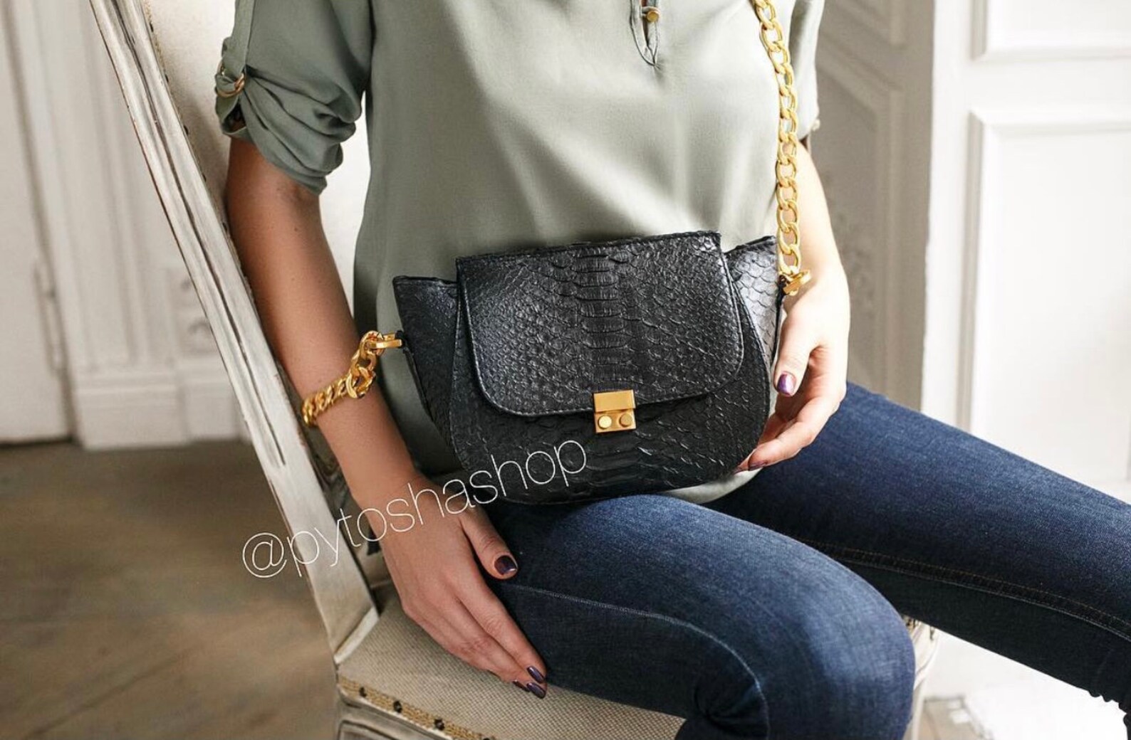 Genuine Python Bag . Medium Crossbody Purse . Snake skin Etsy