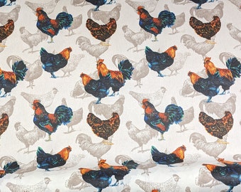 French oilcloth, coated cotton, acrylic coated, 155 cm wide, Easter, washable at 30 degrees