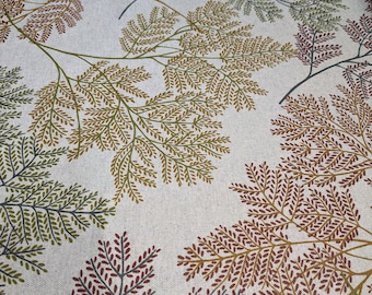 French oilcloth, leaves & branches, 1.55 m wide, washable at 30 degrees