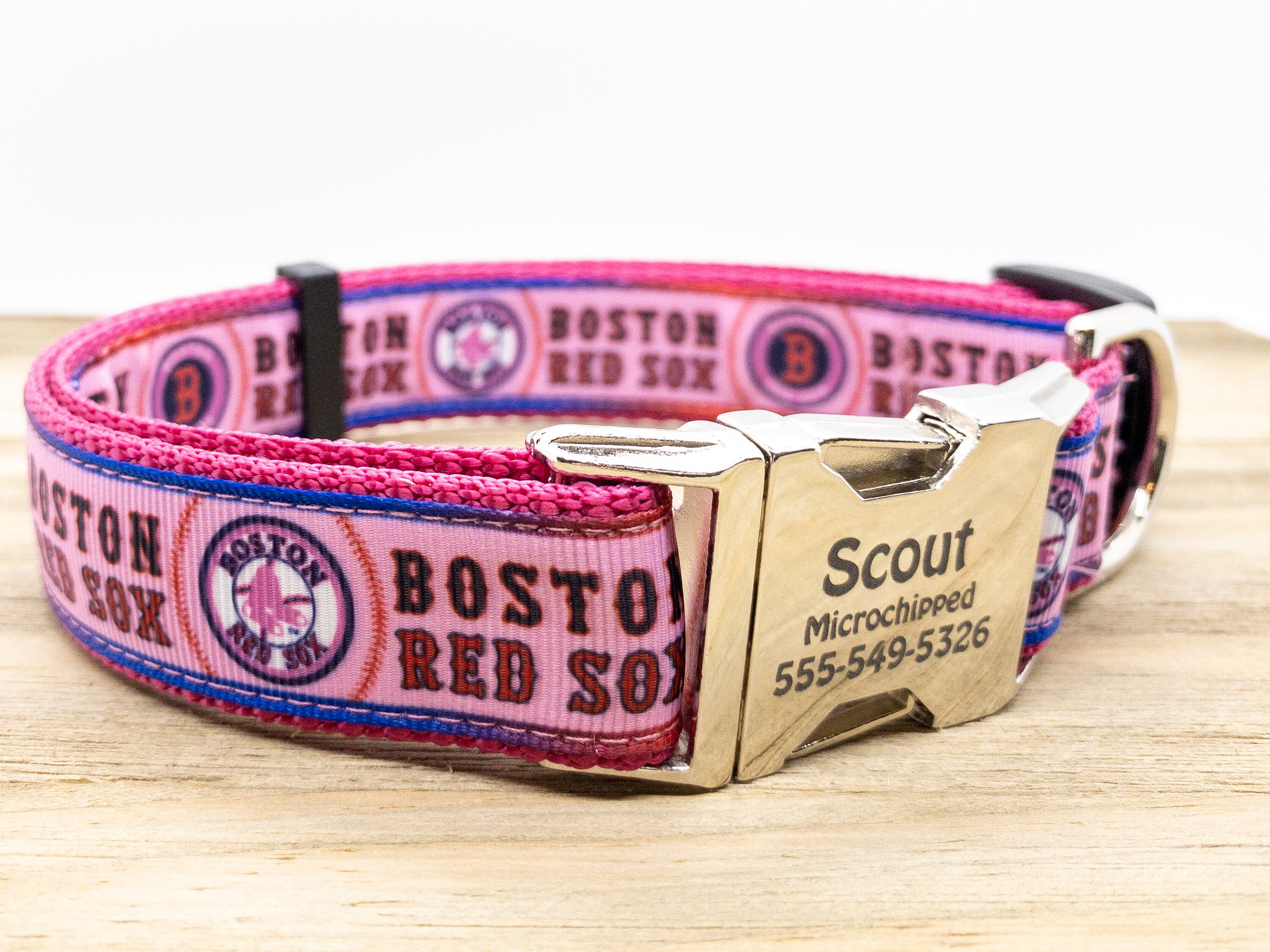 PINK World Series Champions Boston Red Sox Designer Dog Collar – Custom  Design Dog Collars