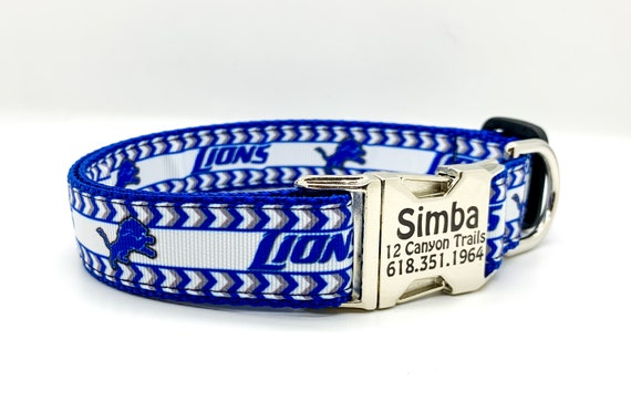 Detroit lions dog collar discount