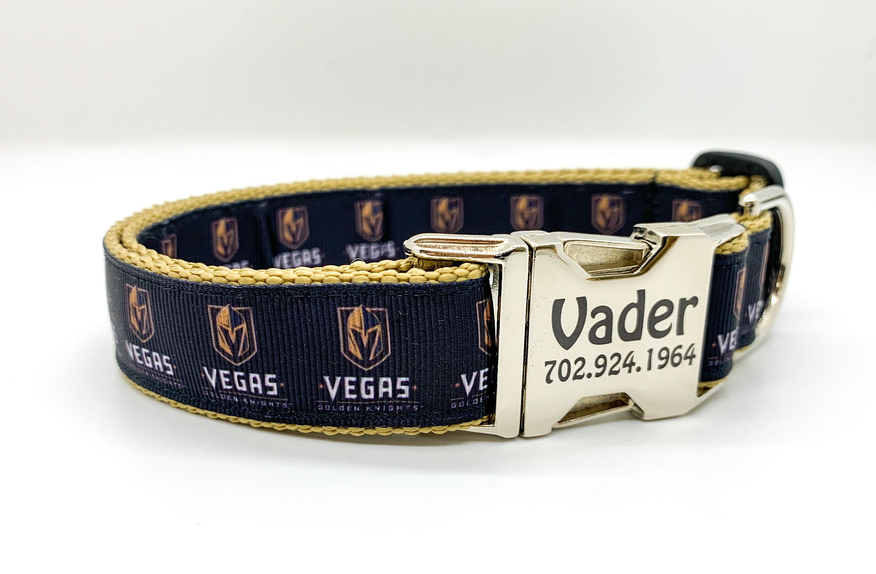 Las Vegas golden knights dog collar, Golden knights dog collar, Las Vegas  Knights Martingale dog collar, Las Vegas hockey
