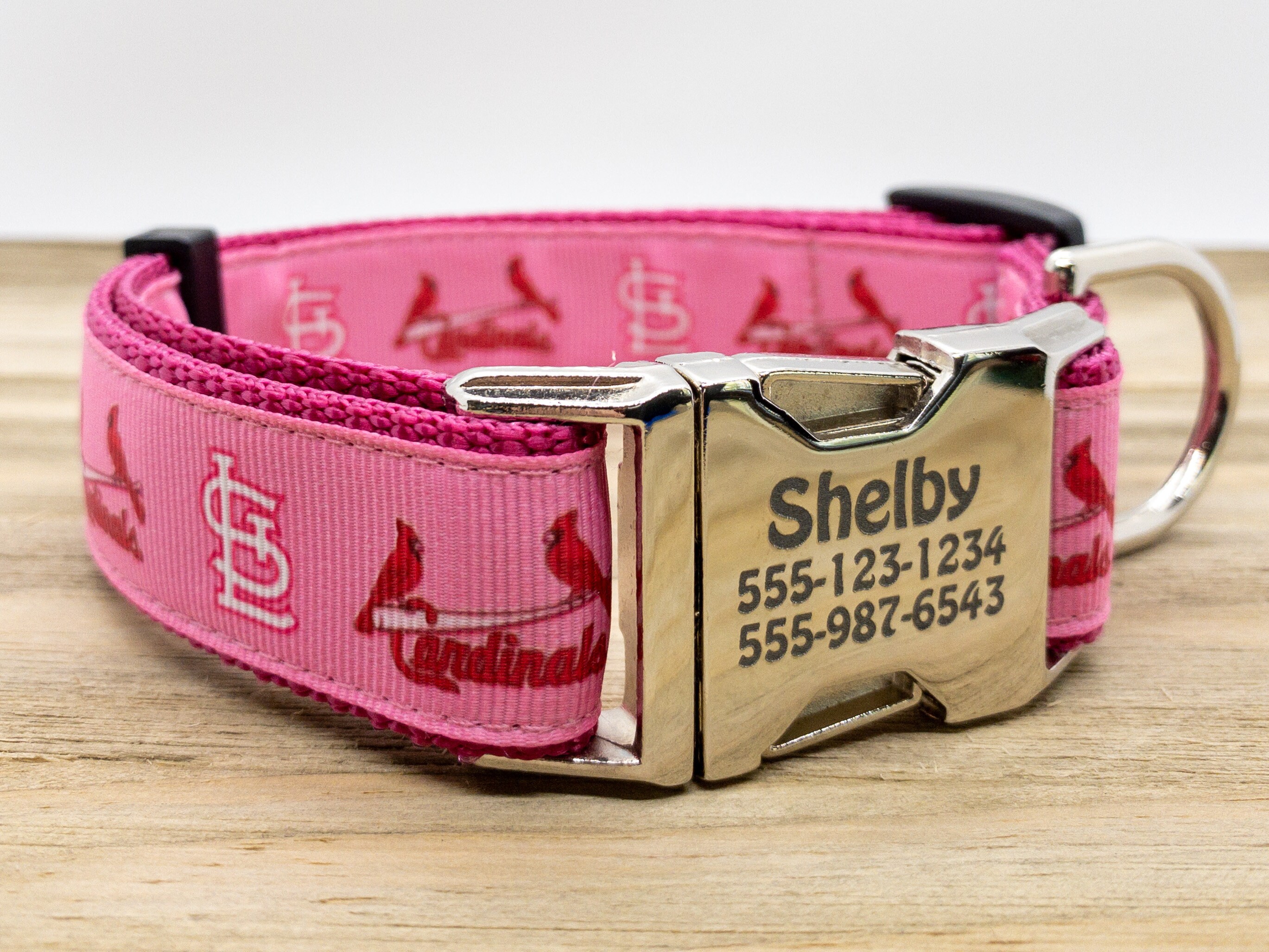 St. Louis Cardinals Pink Dog Collar - X-Small