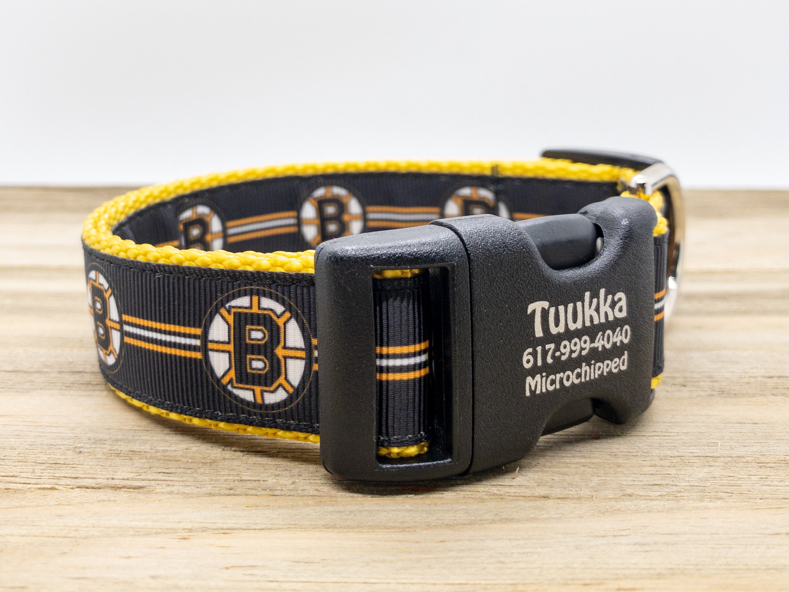 Boston Bruins NHL Ice Hockey Designer Novelty Dog Collar – Custom