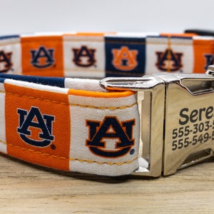 Auburn Tigers Dog Collars - Go Tigers! - Plastic and Metal Buckles - Toomer's Corner - Ships Fast! - War Eagle - USA Made - Great Gift Idea