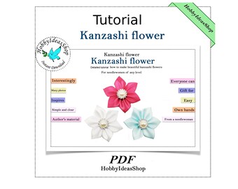 Needlecrafts Textile Crafts The Ultimate Guide To Making A Kanzashi Fabric Flowers Kanzashi Tutorial Books Elektroelement Com Mk
