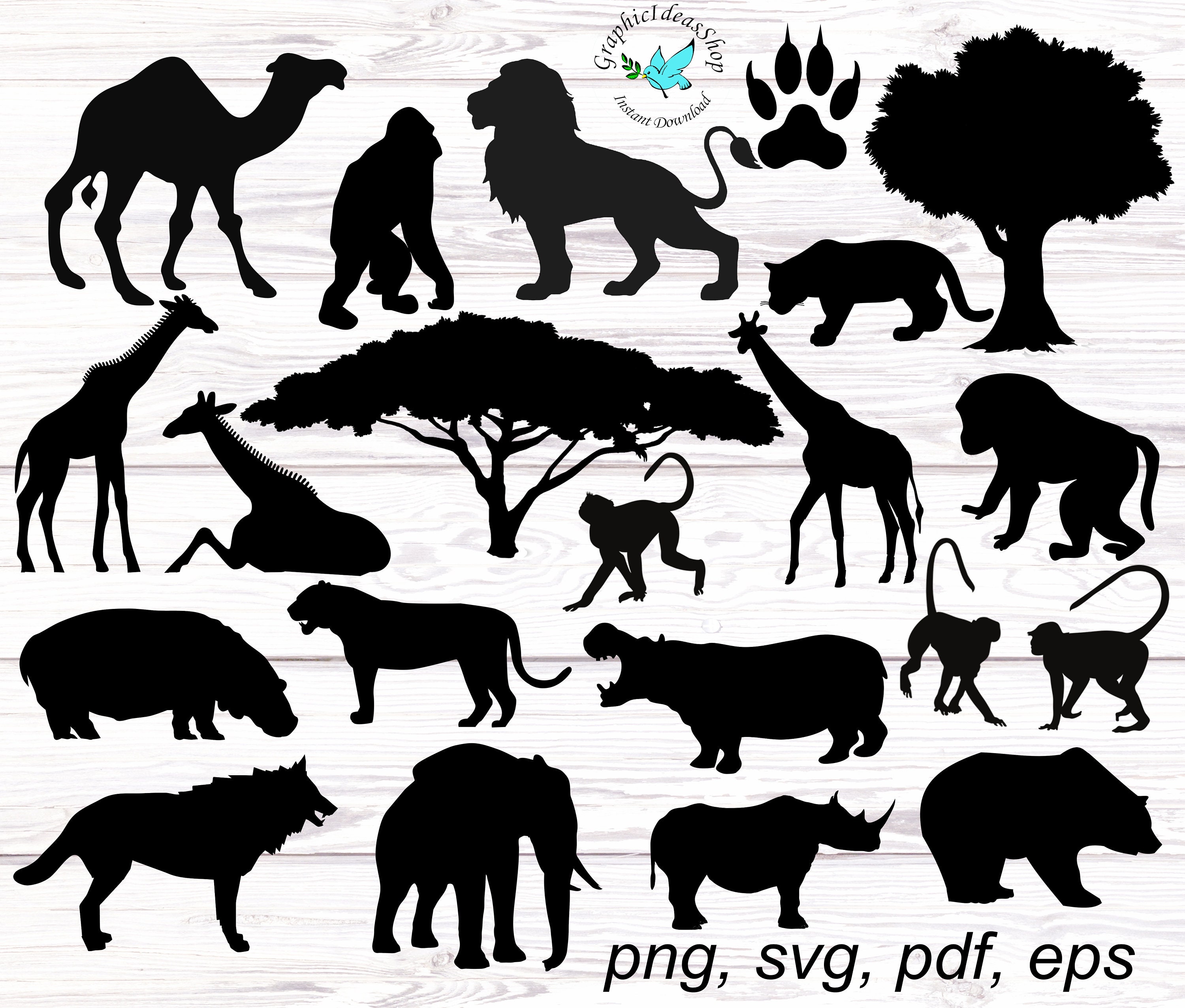 Wild One Safari Animals SVG