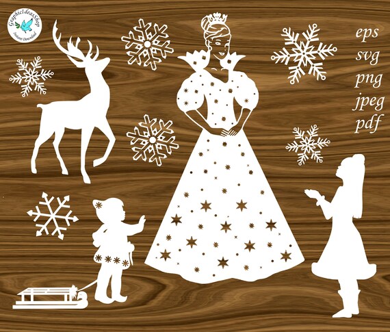 Download Winter Set Of Clipart Svg Winter Fairy Tale Svg Christmas Etsy