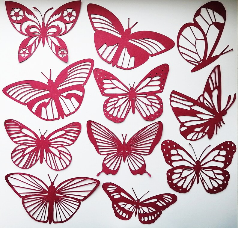 Silhouette cut file for cutting machines 18 Butterflies svg set butterflies design svg butterfly cut file svg dxf butterflies bundle svg