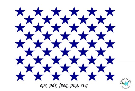Download 50 Stars Svg 50 Stars American Flag Svg 50 Stars Svg Files Etsy