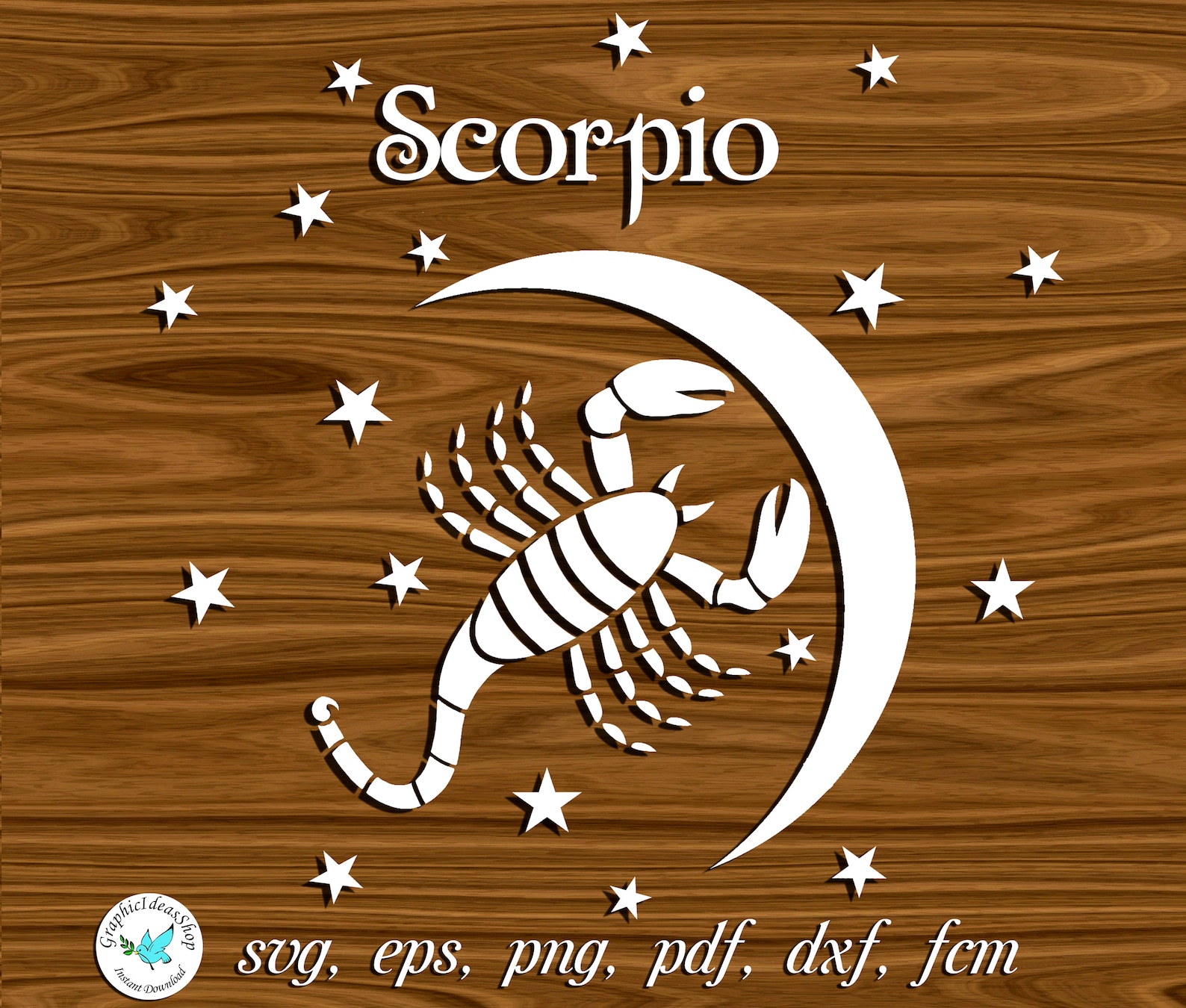 Zodiac Sign Scorpio Svg Silhouette Cut File For Cutti - vrogue.co