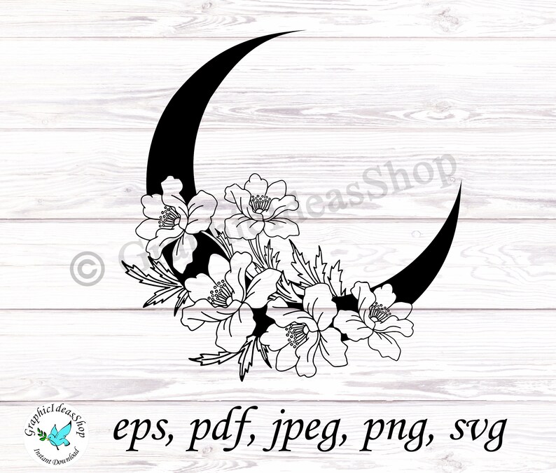 Free Free 143 Flower Moon Svg SVG PNG EPS DXF File