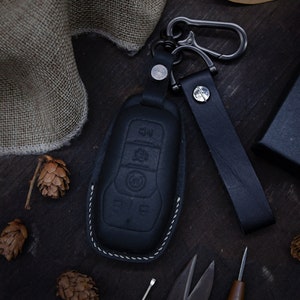 Étui porte-clés 5 boutons pour Mustang (2015-2017), télécommande intelligente avec démarrage à distance du moteur, porte-clés personnalisé