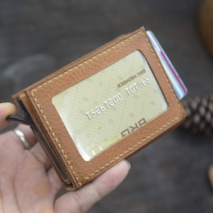 Pop-out Portemonnaie, RFID-geschütztes Portemonnaie, Personalisiertes Magnetportemonnaie, Schlankes Magnetportemonnaie, Kartenhalter für Männer, Personalisiertes Portemonnaie
