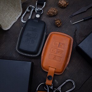 Full Protective Key Fob Remote Cover Case Holder fit for Sport Evoquee, VeIar Discovery, Personalized Keychain