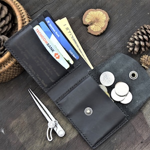 Cartera para hombre con monedero, Cartera para hombre, Cartera de cuero personalizada para hombre, Regalo para novio, Regalo para él, Regalo para esposo,