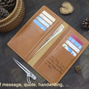 Cartera de cuero personalizada, cartera unisex, cartera personalizada, regalo para hombre, regalo para mujer, regalo de Navidad, cartera de cuero grabada con láser.