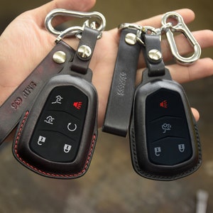 Leather Key Fob Cover for EscaIade, ATS, XT, etc. Personalized leather Smart Key