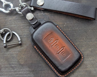 Key Fob Keyless Entry Remote Protective Cover Case Fits Lancer/ Lancer Evolution/ Outlander, With Keychain Initials Embossing