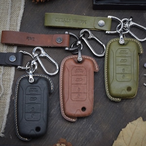 Leather Key Fob case Cover Fit for Renegade,  Personalized Keychain
