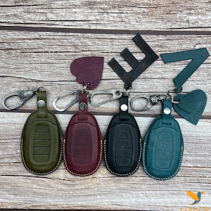 Key Fob Cover for Elantra GT, Kona, Santa Fe, Palisade, Venue, Palisade, Veloster, Initials embossing
