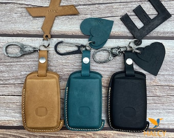 Leather Smart Key Fob Case: Mazda/CX-5/CX-30/CX-9, Four-Button