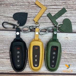 Leather Key Fob cover for 2011 - 2019 Escape, Cmax, Edge, Explorer, Expedition, Focus, Flex, Taurus 5