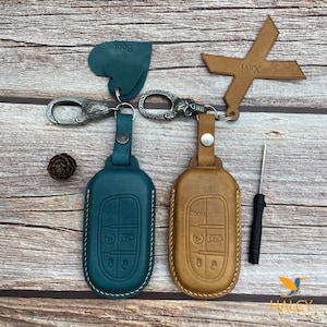 Smart Key Fob case Cover Fit for Cheroke, Compass Renegadee, Grand Cheroke, Charger, Challenger Dart Journey Durangoo Caravann
