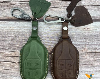 Leather Key Case for Maserati Ghibli, Levante, Quattroporte, GranTurismo – Custom Fob Sleeve & Gift for Car Lovers