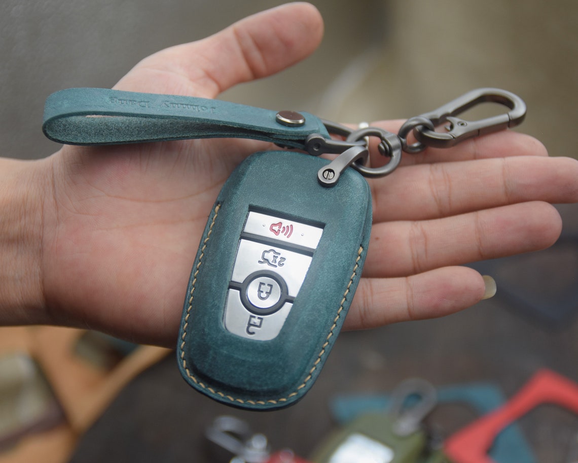 Leather Key Fob Cover Holder for Ford Bronco EcoSport Edge Etsy
