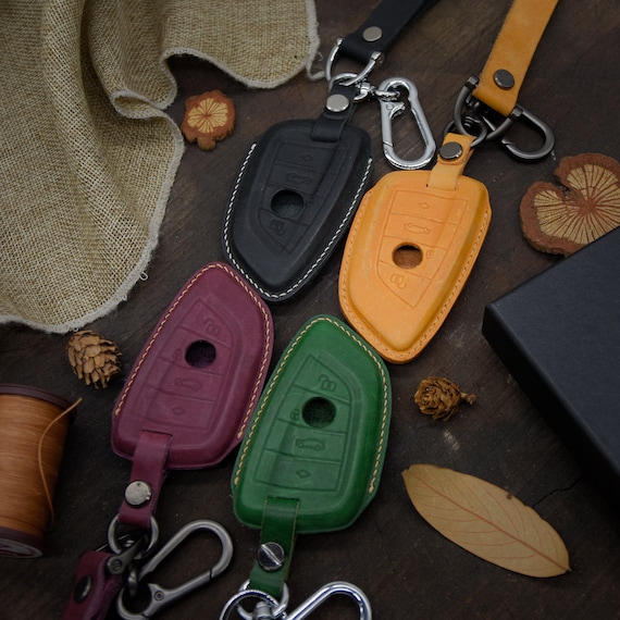 Étui à clés en cuir coque de clé de voiture sac de rangement - Temu France