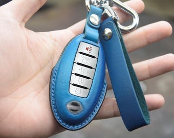 Leather Key Case for 2020-2026 Rogue, Murano, Versa, Altima, Frontier, Z, Leaf - Custom Fob Gift