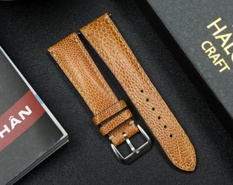 Straußenbein Lederarmband nach Wahl, Breite nach Wahl, Schnalle nach Wahl, Zermatt Leder für das Futter