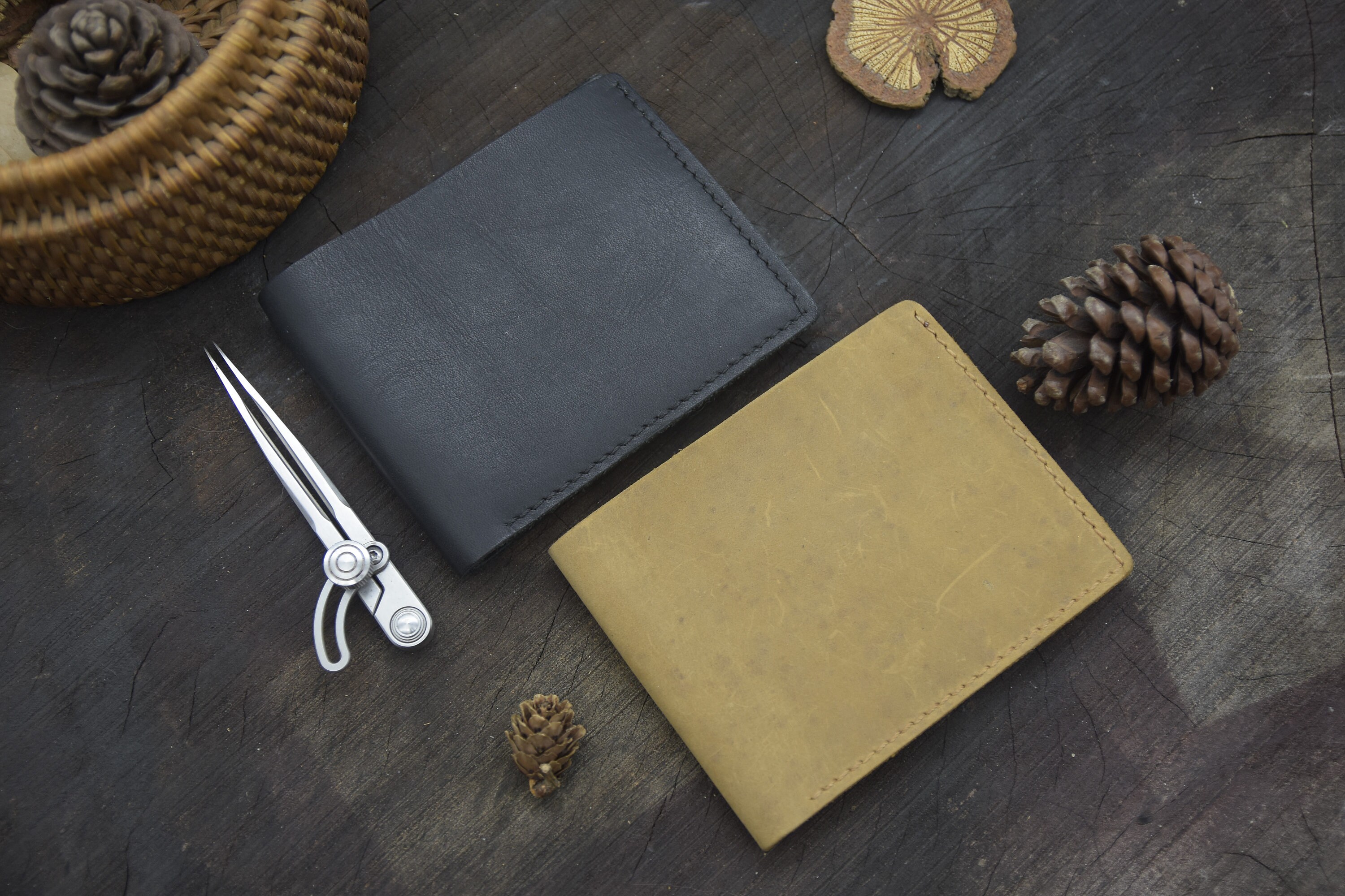 Mens Wallet With Coin Pocket Mens Coin Wallet Personalized Etsy