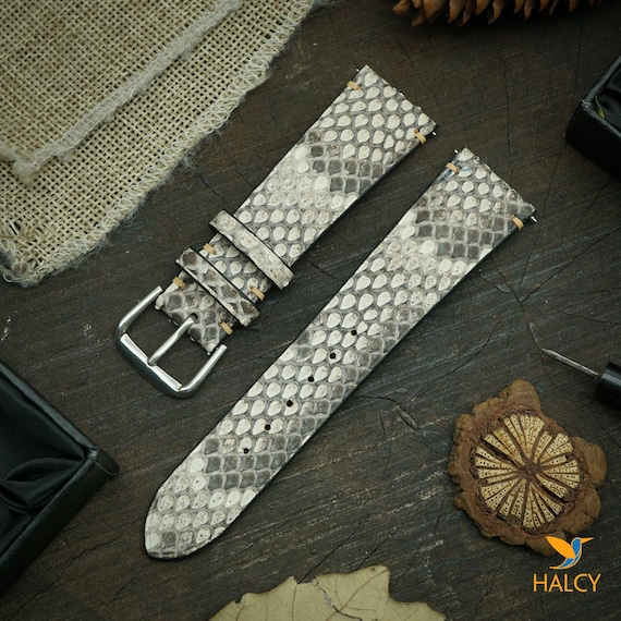 Python Leather Watch Strap: Quick Release, Zermatt Lining - Etsy