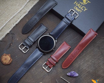 Handmade Vache Hunter Cowhide Leather Watch Strap with Quick-Release