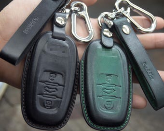 Leather Key Case for 2020-2026 A4, A6, Q5, Q7, S5, RS5, Q4 e-tron - Custom Fob Gift