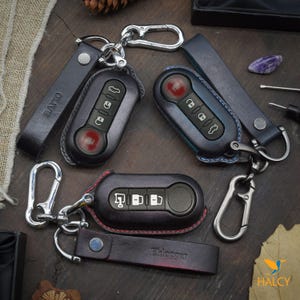 Leather Key Case for 2020-2025 500e Hatchback, 500X SUV - Custom Fob Gift