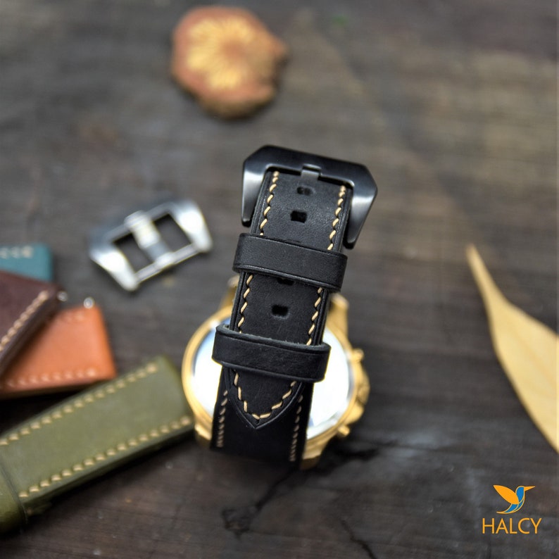 Custom Handmade Leather Watch Strap Thick Fullgrain Etsy