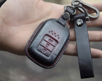 Leather Key Case for 2020-2026 CR-V, HR-V, Pilot, Civic, Accord, Ridgeline, Odyssey - Custom Fob Gift