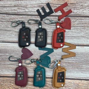 Leather Key Case for 2020-2025 Jetta, Golf GTI, Tiguan, Atlas, ID.4, Golf R - Custom Fob Gift