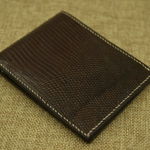 Cartera de piel de lagarto para hombre, con tarjetero, ideal como regalo para tu novio o para tu marido.