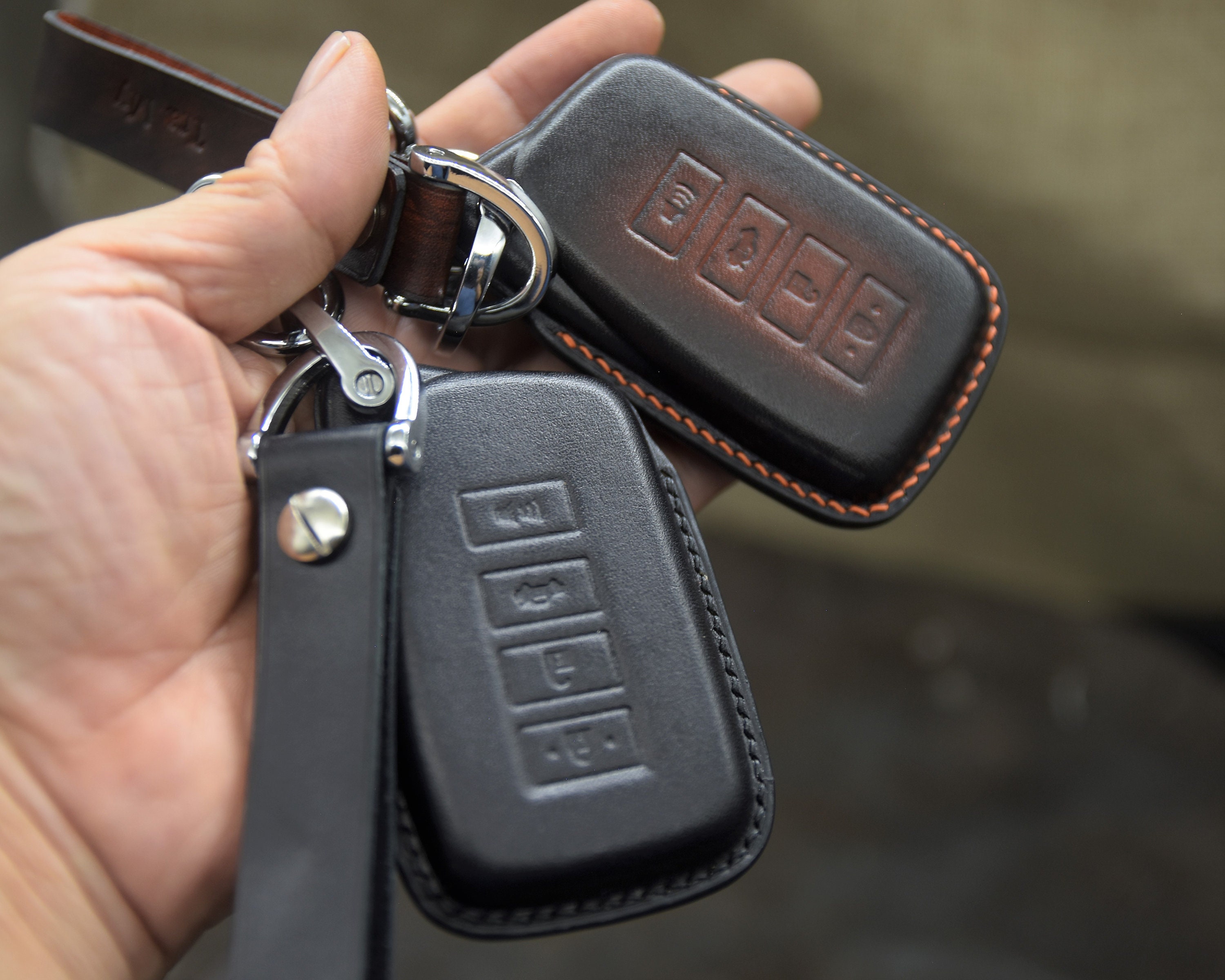 Lexus keychain leather sale