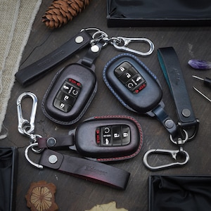 Leather Key Fob Cover Case fit for Accord, Civic, (2022) Personalized name tag
