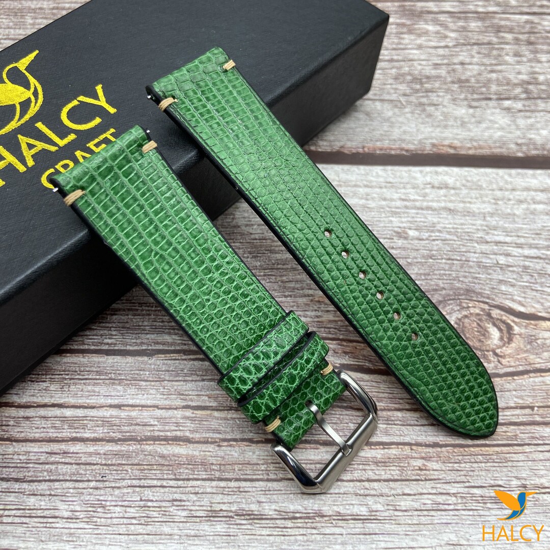 Java Lizard Skin Watch Strap, Choice of Width, Choice Color Buckle With ...