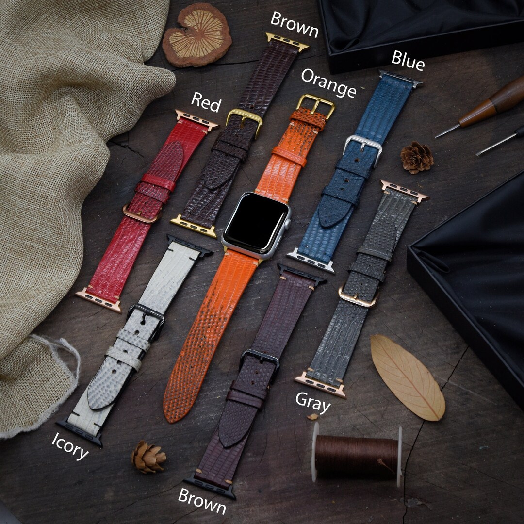 Java Lizard Skin Apple Watch Band: Zermatt Leather Lining - Etsy