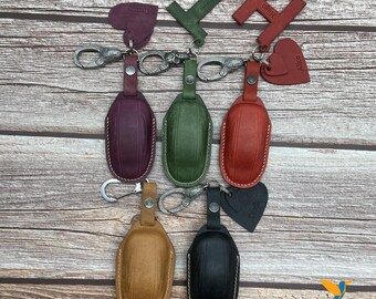 Leather Key Case for Tesla Model 3, Y, S, X (2017-2026) – Custom Fob Sleeve & Gift for EV Owners