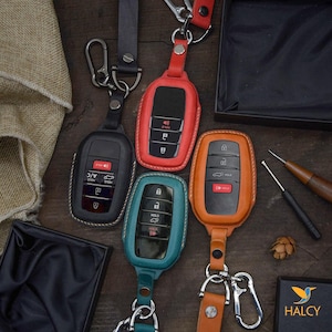 Leather Key Case for 2020-2025 RAV4, Corolla, Tacoma, GR86, Prius - Custom Fob Gift