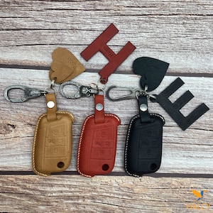 Leather Key Fob Cover for Golf AIItrack SportwagenN GTl Tigaun Atlas POLO Skodaa Octaviaa flip key fob Case Keyless Remote
