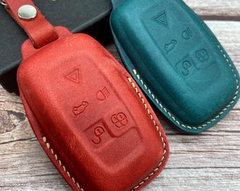 Leather Key Case for 2020-2026 Range Rover, Velar, Evoque, Defender, Discovery - Custom Fob Gift